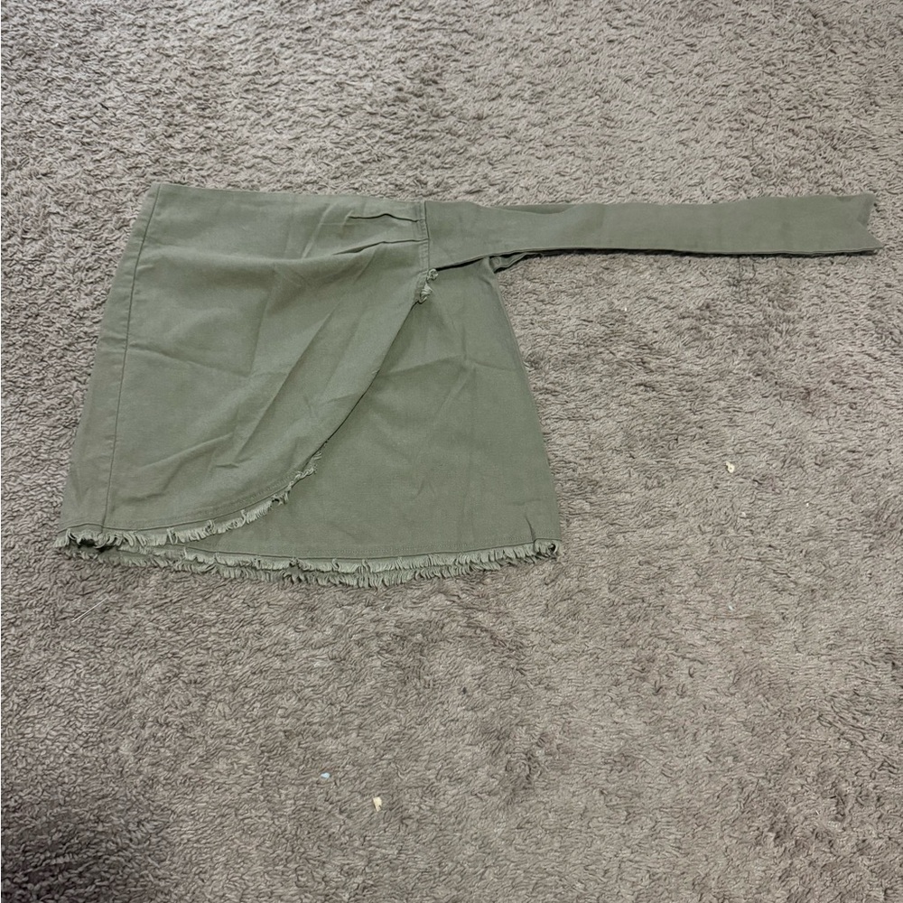 Olive Green Wrap Skirt